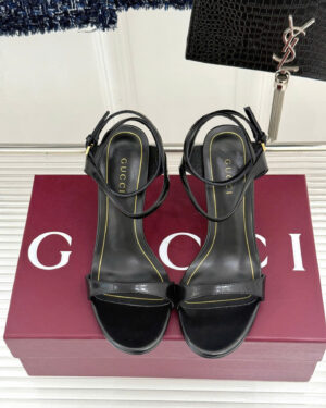 Gucci Women's Castello Leather Slingback Sandal 7.5cm