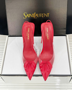 Saint Laurent Chica Slingback Pumps Shoes 10.5cm