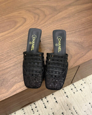 Chanel Coco Mesh Mules 6cm