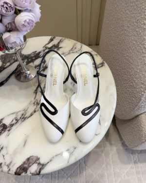 Chanel Cap-Toe Slingback Pumps 7.5cm