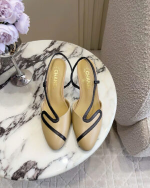 Chanel Cap-Toe Slingback Pumps 7.5cm