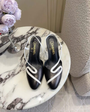 Chanel Cap-Toe Slingback Pumps 7.5cm