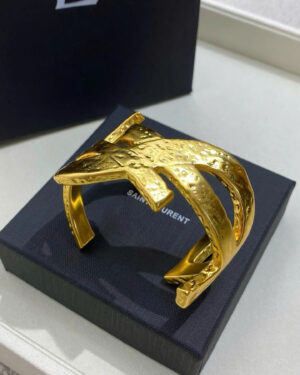 Saint Laurent Cassandre Open Cuff Bangle
