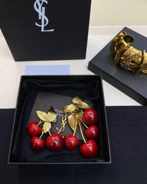 Saint Laurent Cerises Clip Earrings