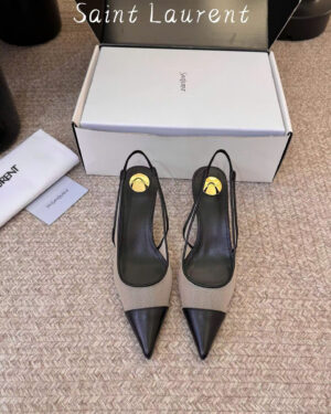 Saint Laurent L'entracte Slingback Pumps Shoes 6cm