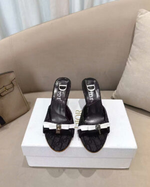 Christian Dior Monogram Padlock & Key Mules 8.5cm