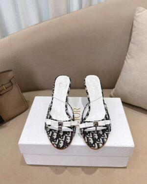 Christian Dior Monogram Padlock & Key Mules 8.5cm