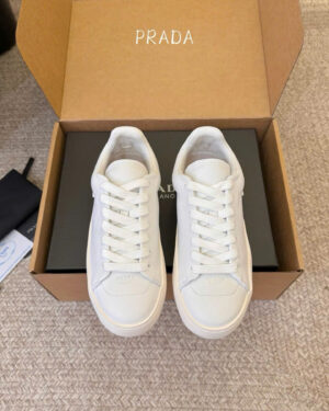 Prada Court Leather Sneaker Unisex Shoes