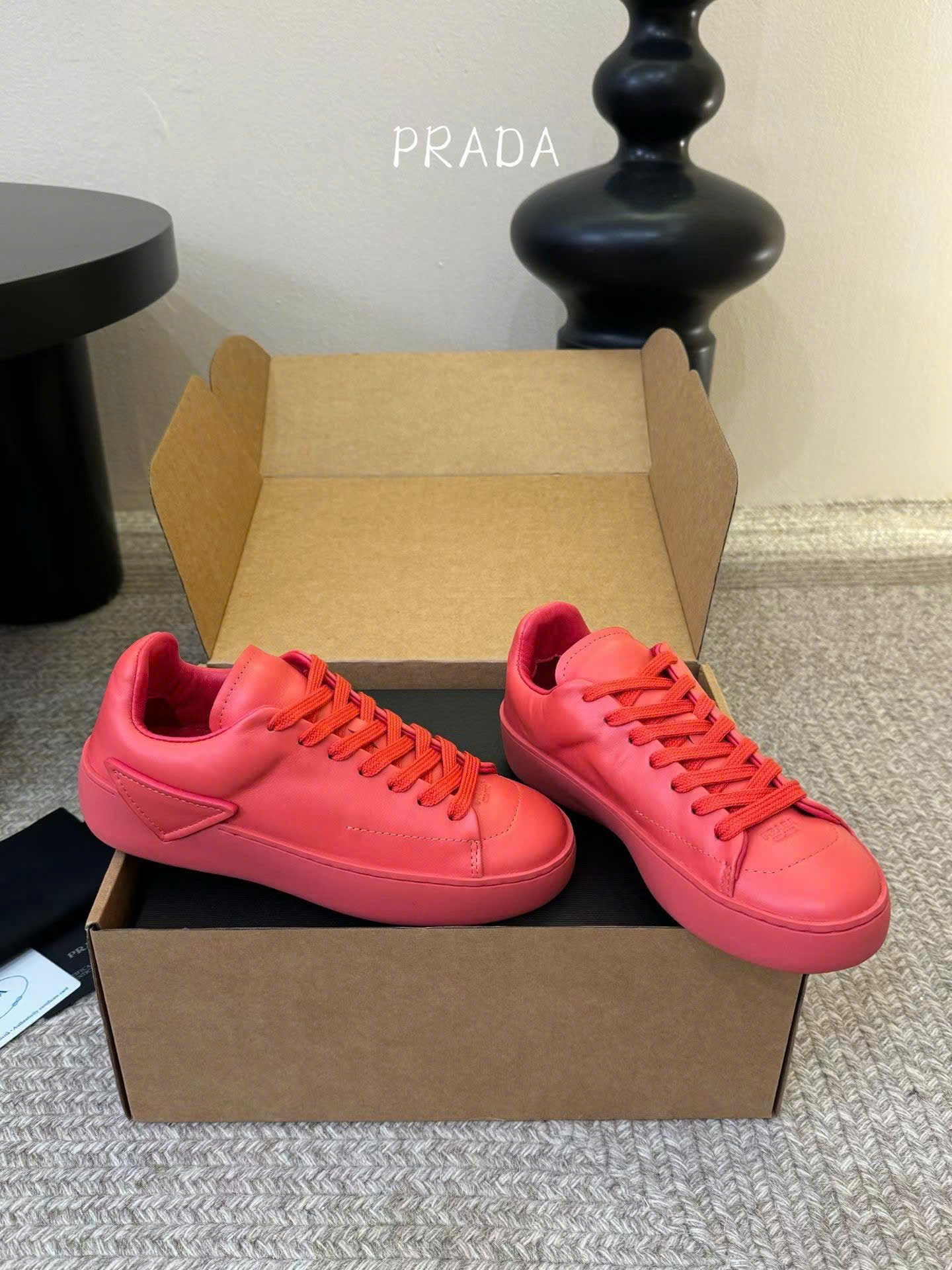 Prada Court Leather Sneaker Unisex Shoes - Image 4