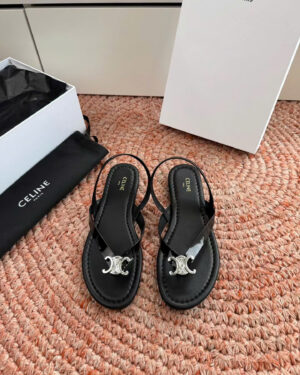 Celine Biki Sandal In Calfskin