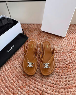 Celine Biki Sandal In Calfskin