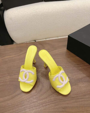 Chanel Coco Mules Lambskin Sandals 10cm