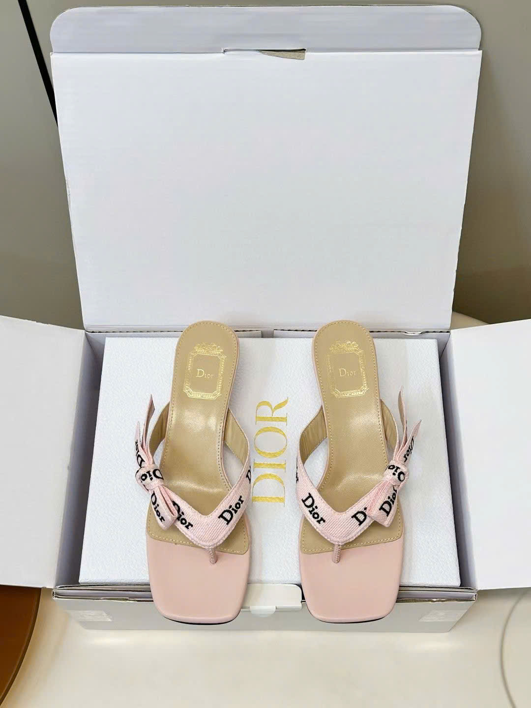 Dior J'Adior Embroidered Thong Sandal