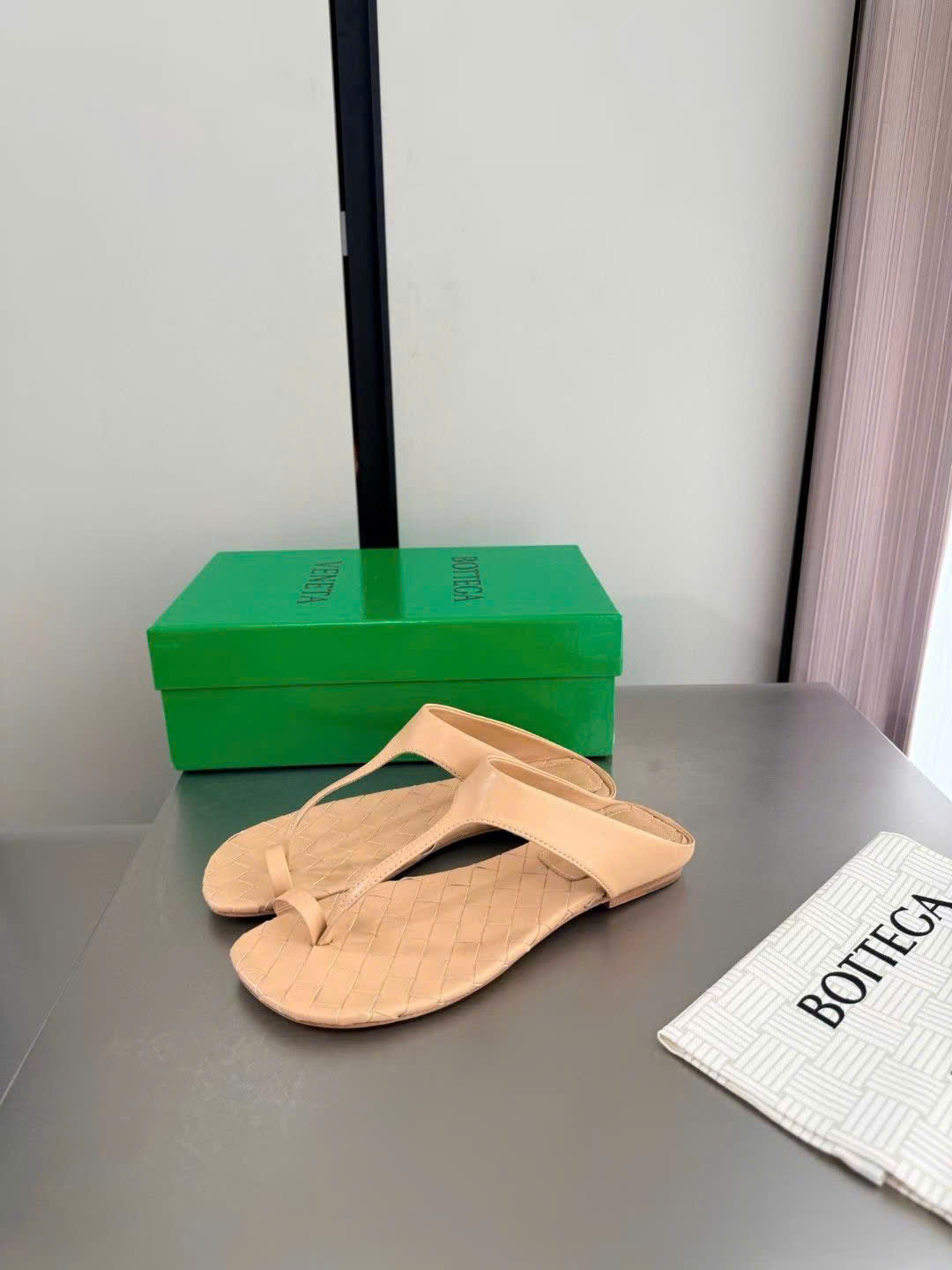 Bottega Veneta Livia Flat Thong Sandal - Image 2