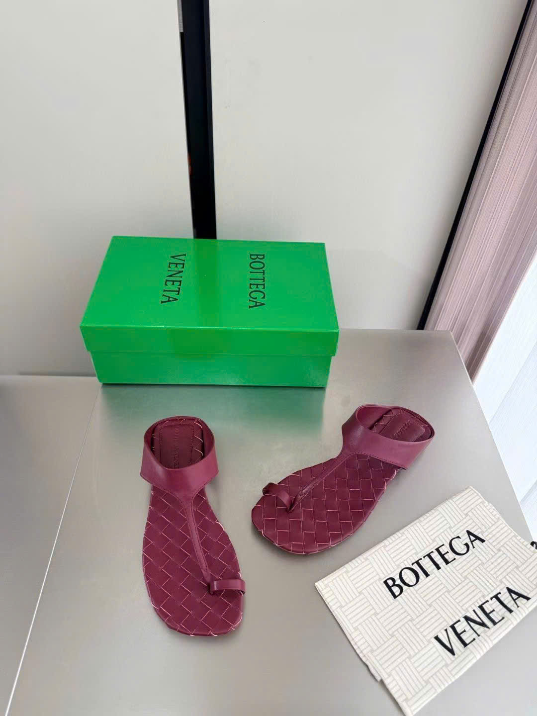 Bottega Veneta Livia Flat Thong Sandal - Image 3
