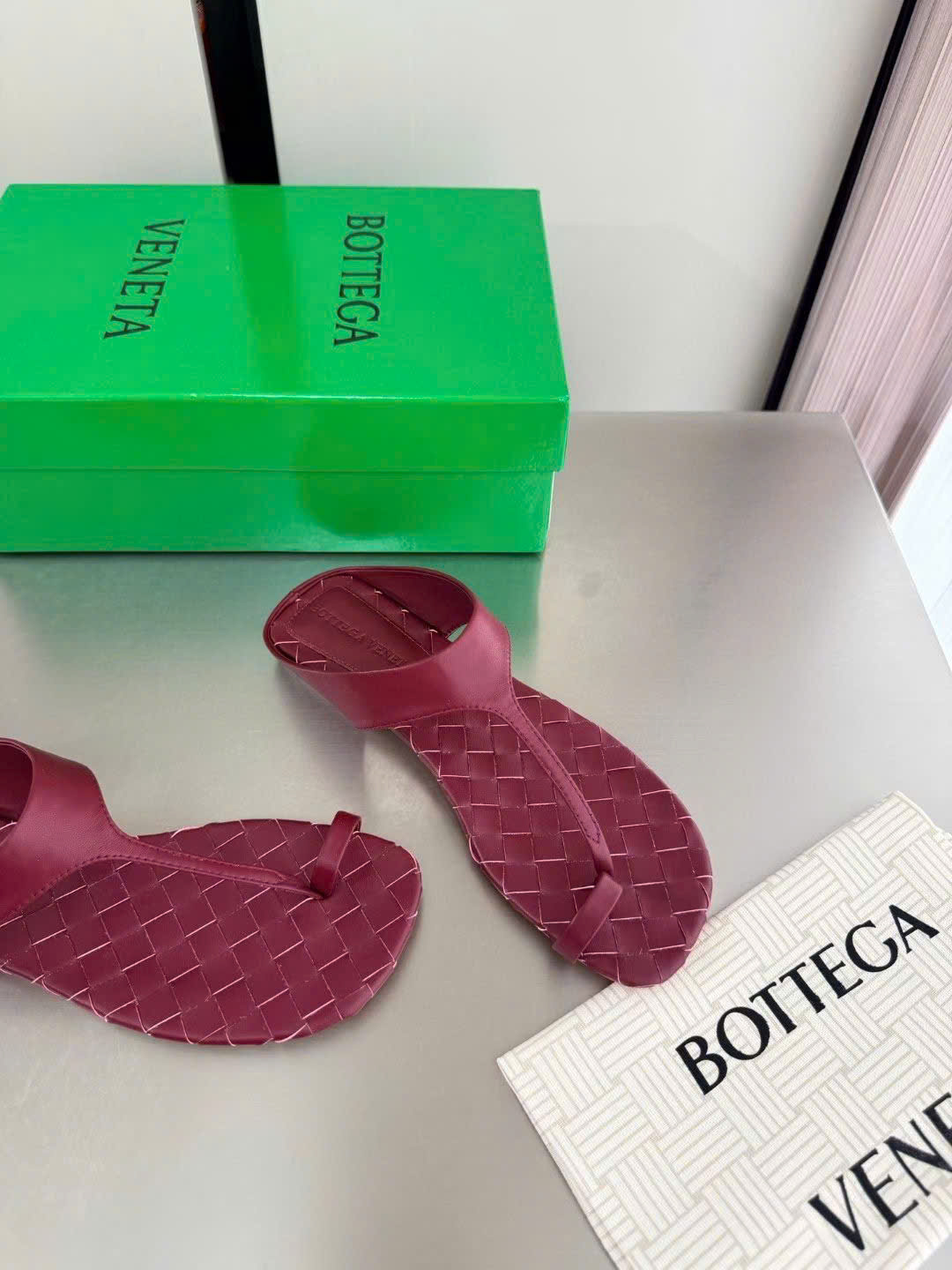 Bottega Veneta Livia Flat Thong Sandal - Image 6