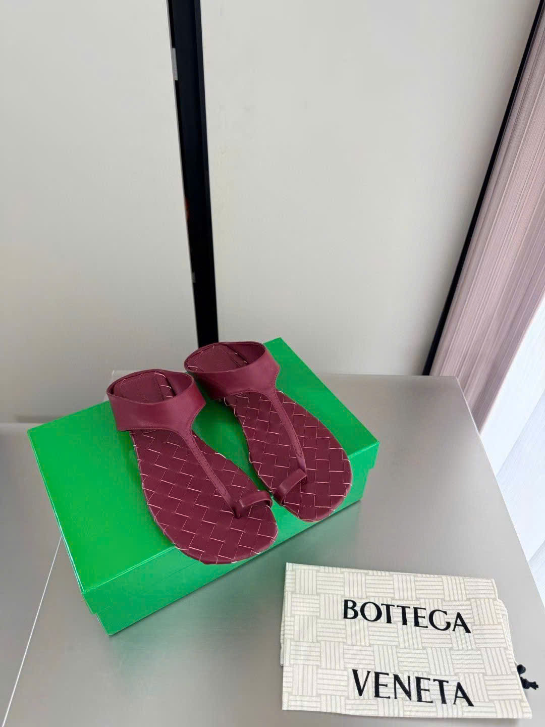 Bottega Veneta Livia Flat Thong Sandal - Image 7