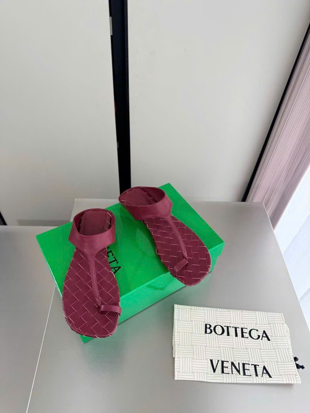 Bottega Veneta Livia Flat Thong Sandal - Image 8