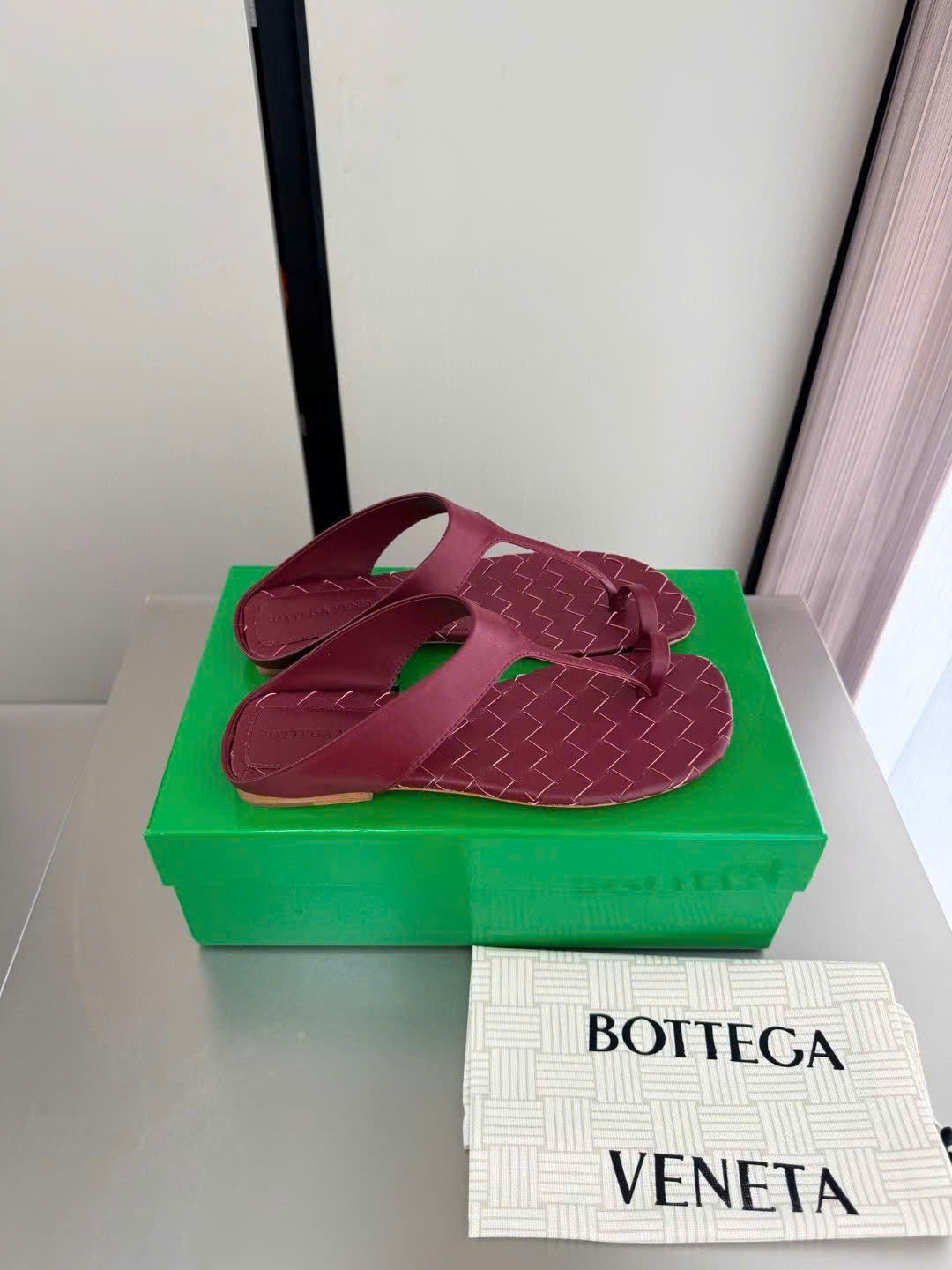 Bottega Veneta Livia Flat Thong Sandal - Image 9