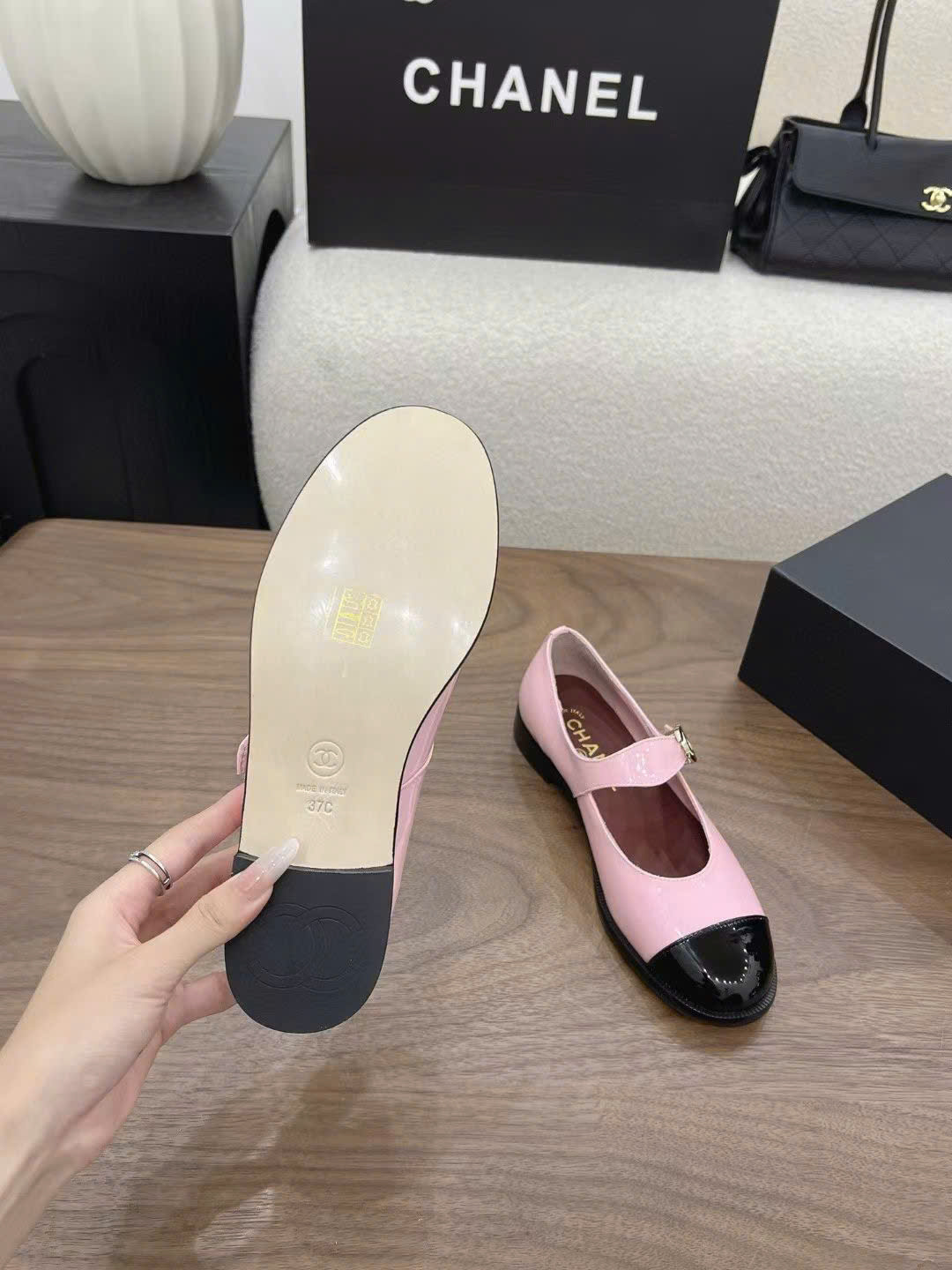 Chanel Patent Mary Jane Shoes - Image 2
