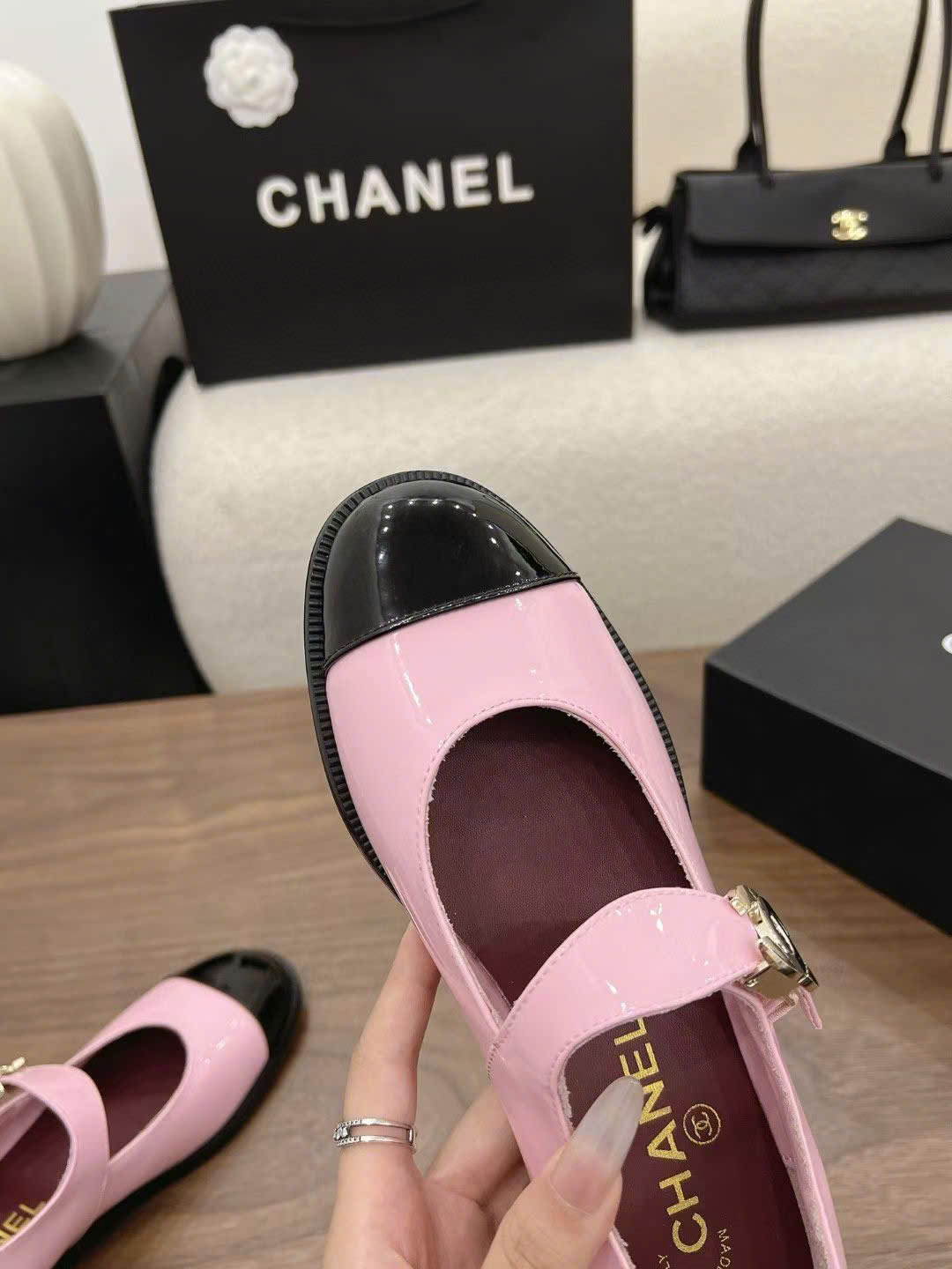 Chanel Patent Mary Jane Shoes - Image 5