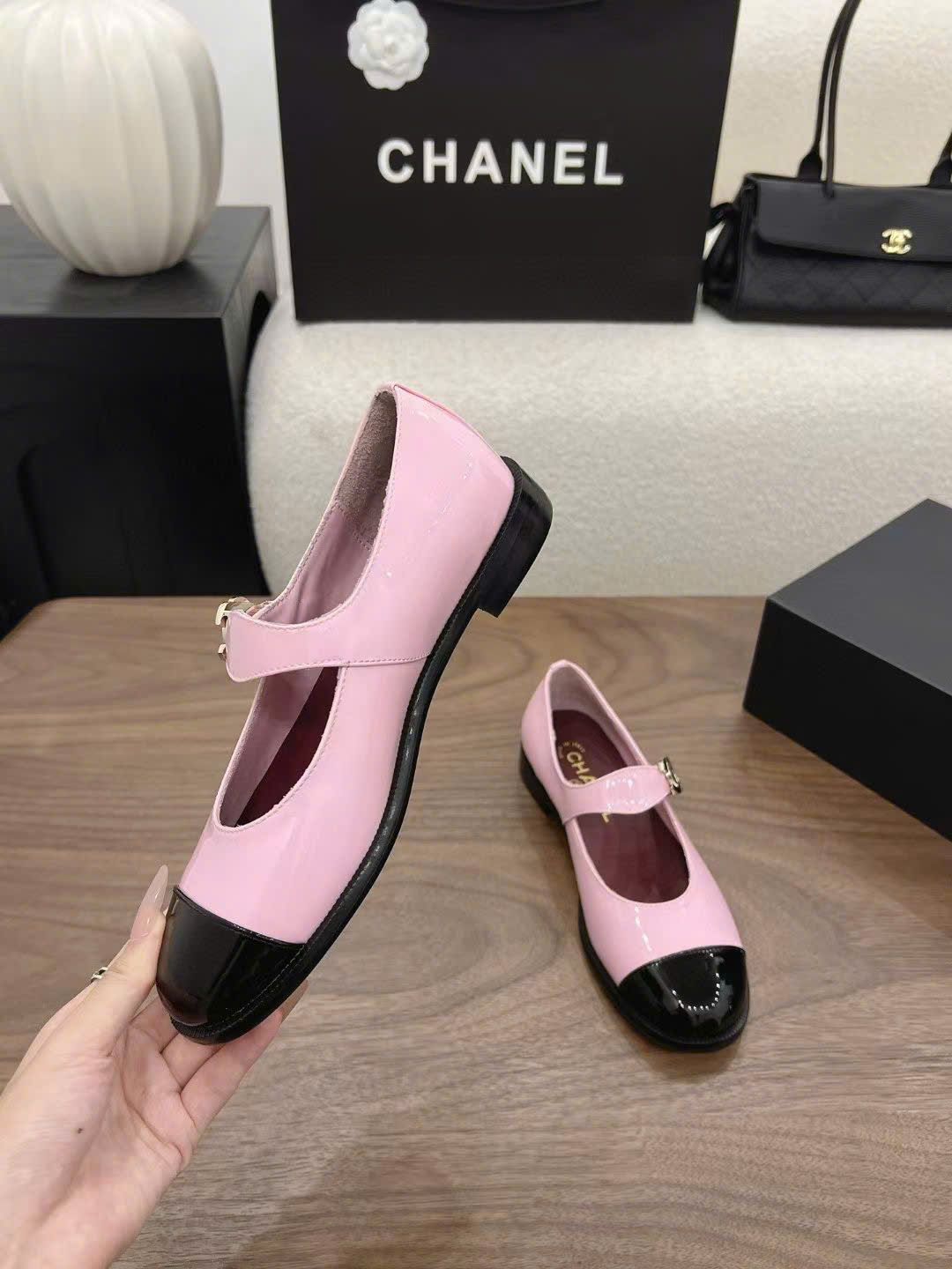 Chanel Patent Mary Jane Shoes - Image 7