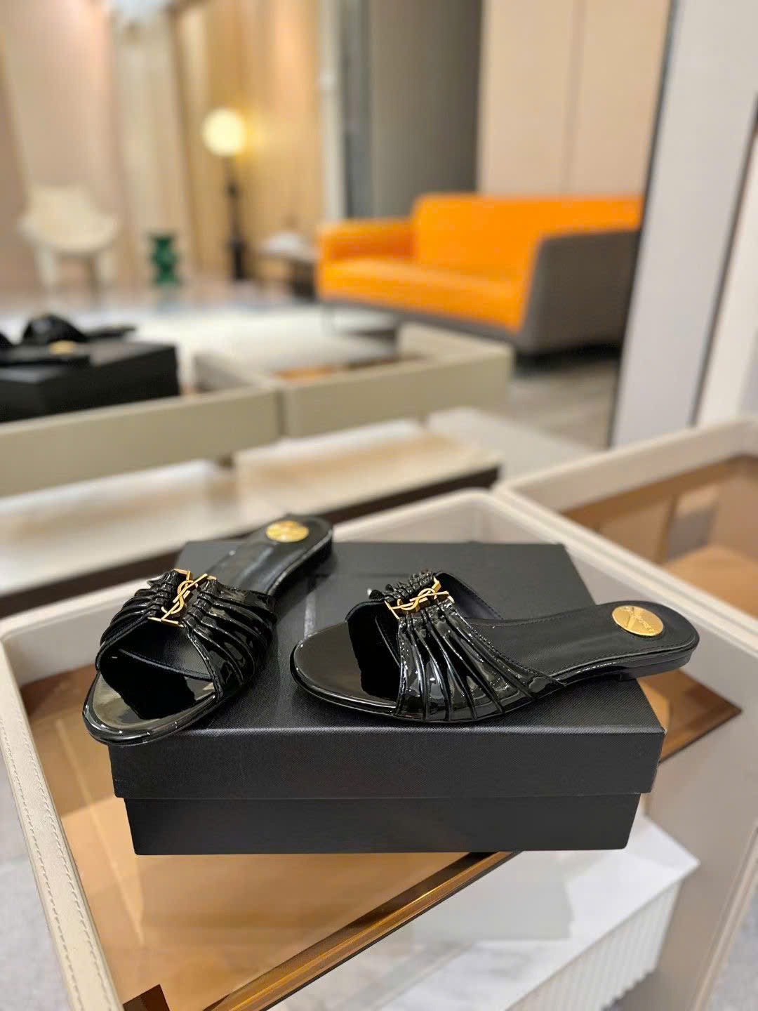 Saint Laurent YSL Babylone Women's Slides - Image 4