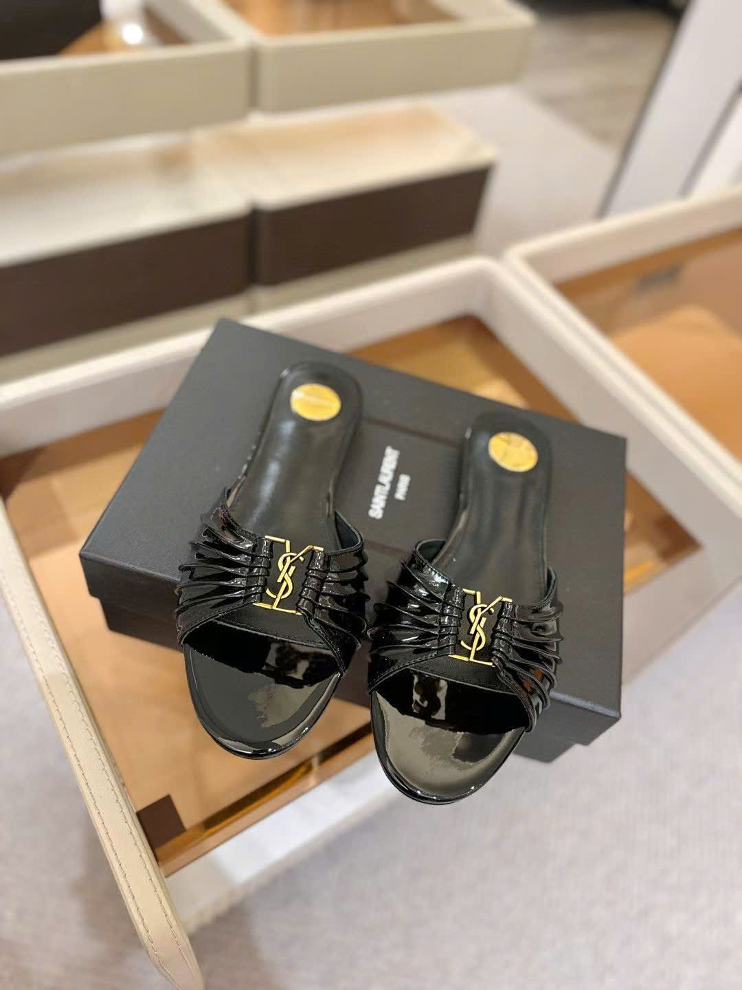 Saint Laurent YSL Babylone Women's Slides