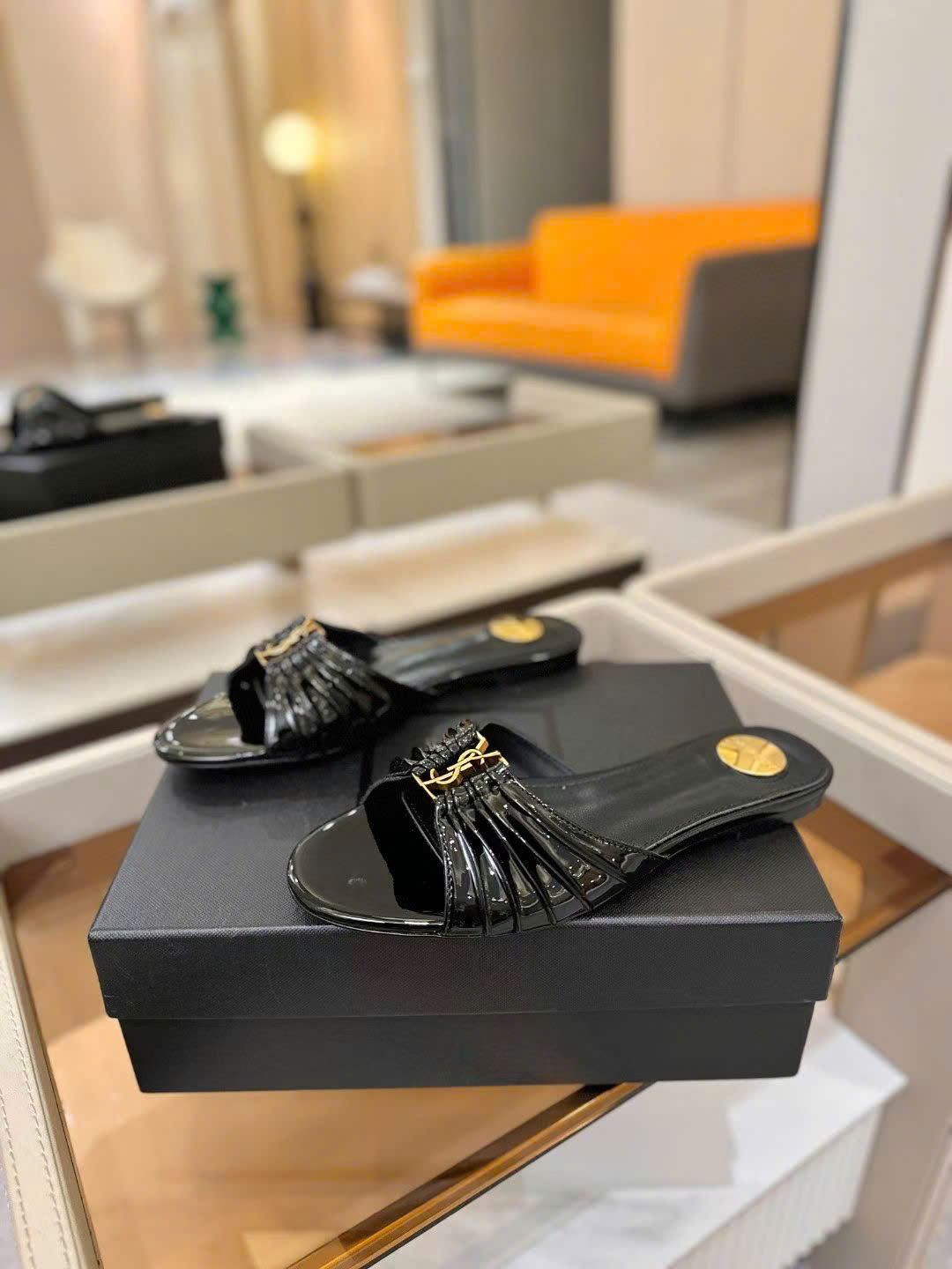 Saint Laurent YSL Babylone Women's Slides - Image 8