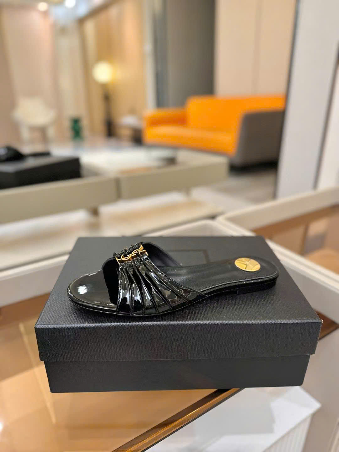 Saint Laurent YSL Babylone Women's Slides - Image 10