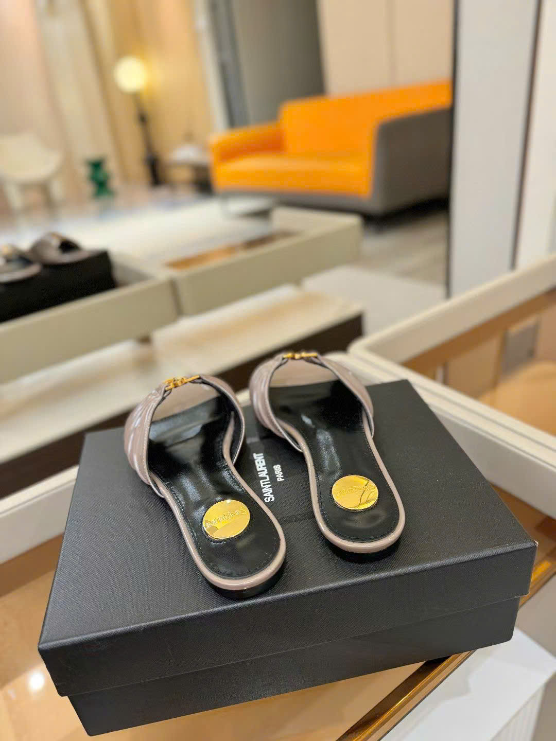 Saint Laurent YSL Babylone Women's Slides - Image 5