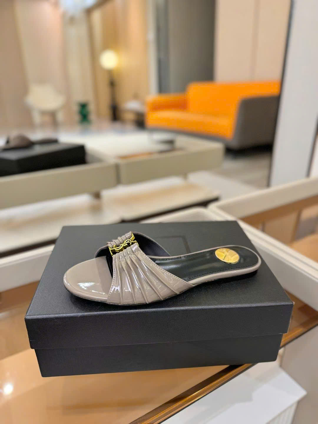 Saint Laurent YSL Babylone Women's Slides - Image 10