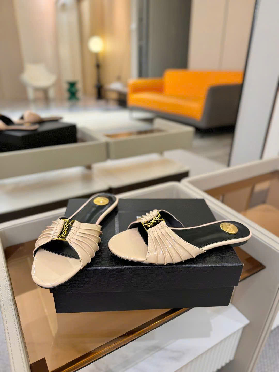 Saint Laurent YSL Babylone Women's Slides - Image 4