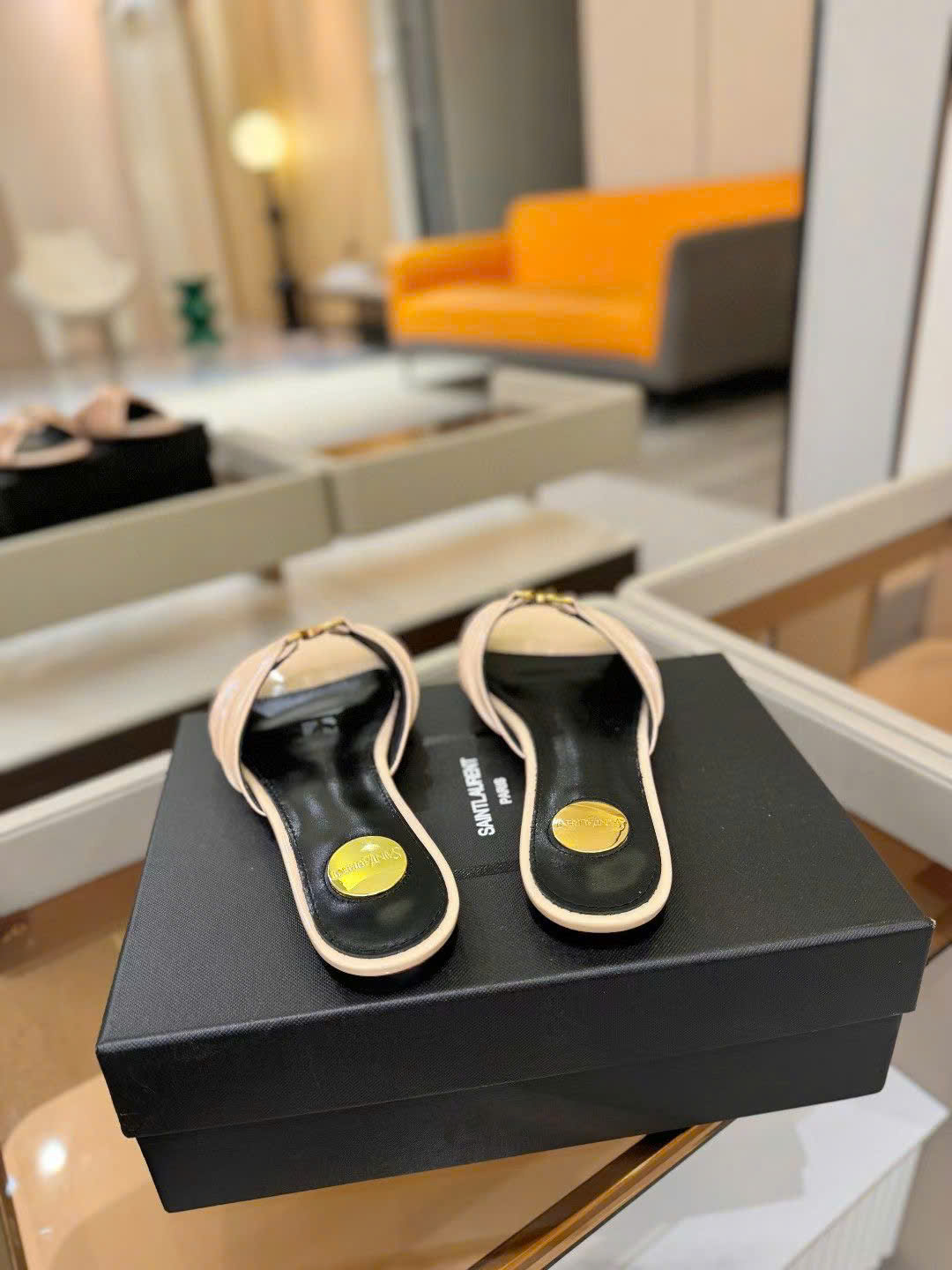 Saint Laurent YSL Babylone Women's Slides - Image 5