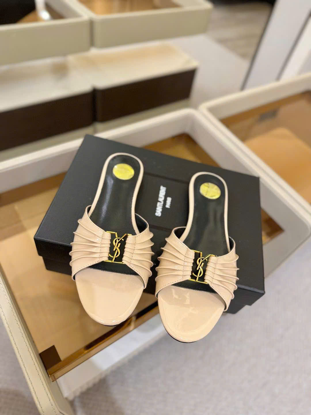Saint Laurent YSL Babylone Women's Slides