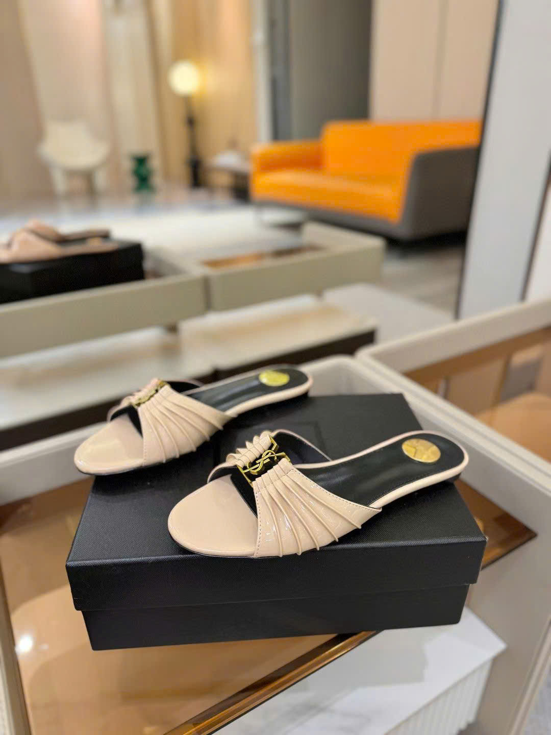 Saint Laurent YSL Babylone Women's Slides - Image 8