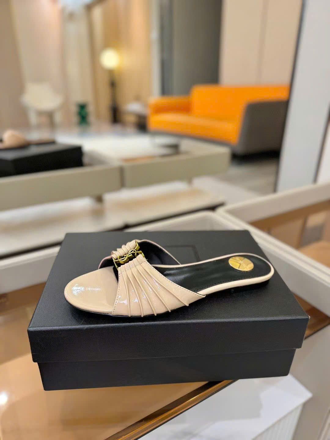 Saint Laurent YSL Babylone Women's Slides - Image 10