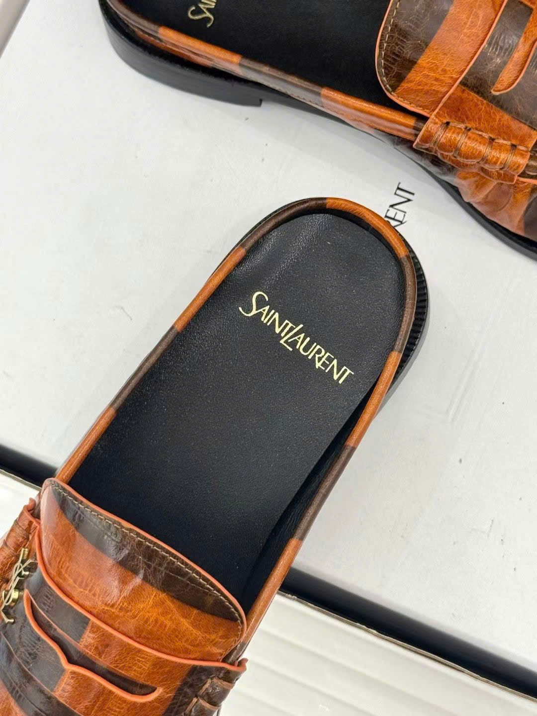 Saint Laurent Le Loafer Unisex Leather Mules - Image 6
