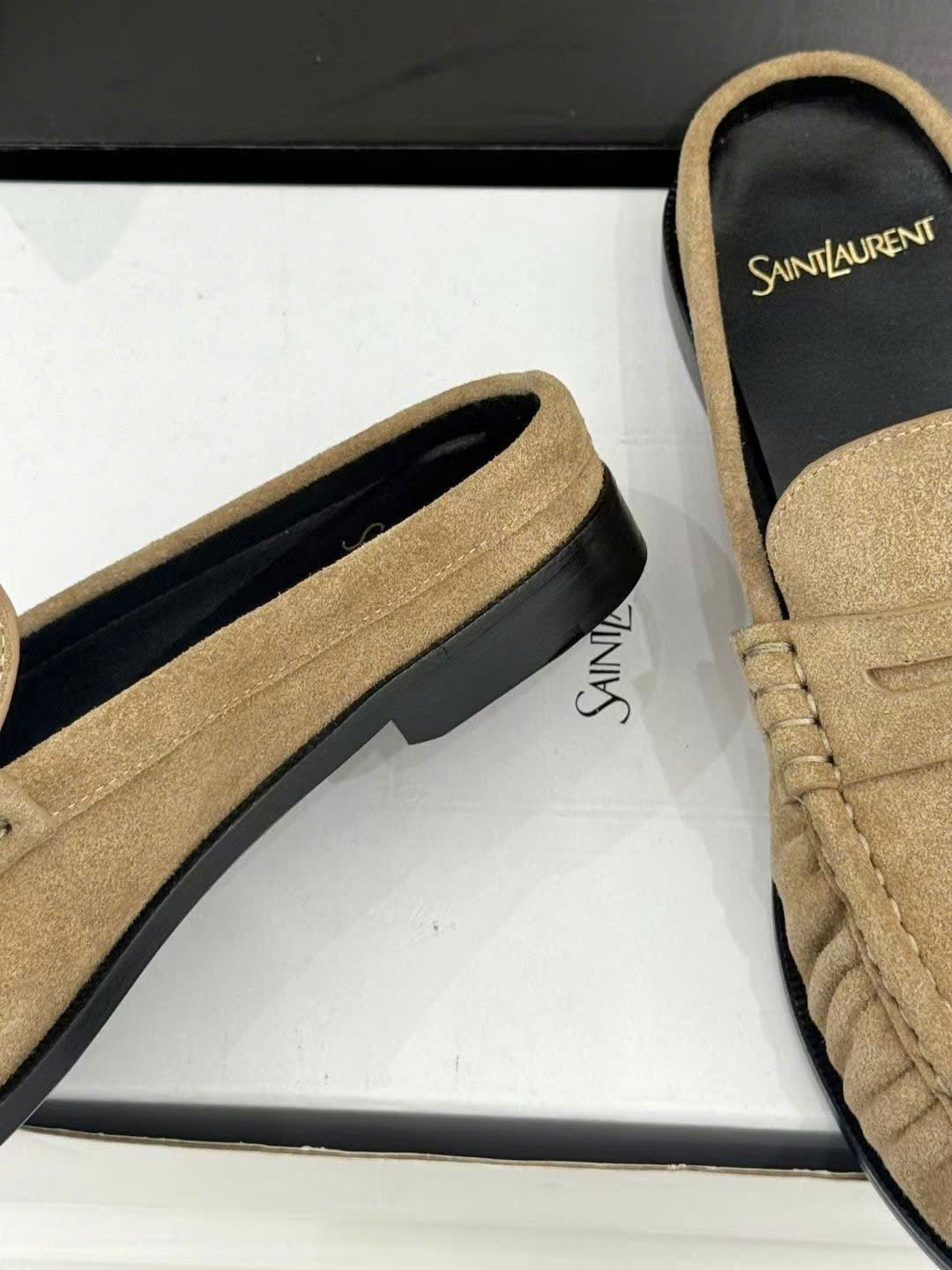 Saint Laurent Le Loafer Unisex Leather Mules - Image 4
