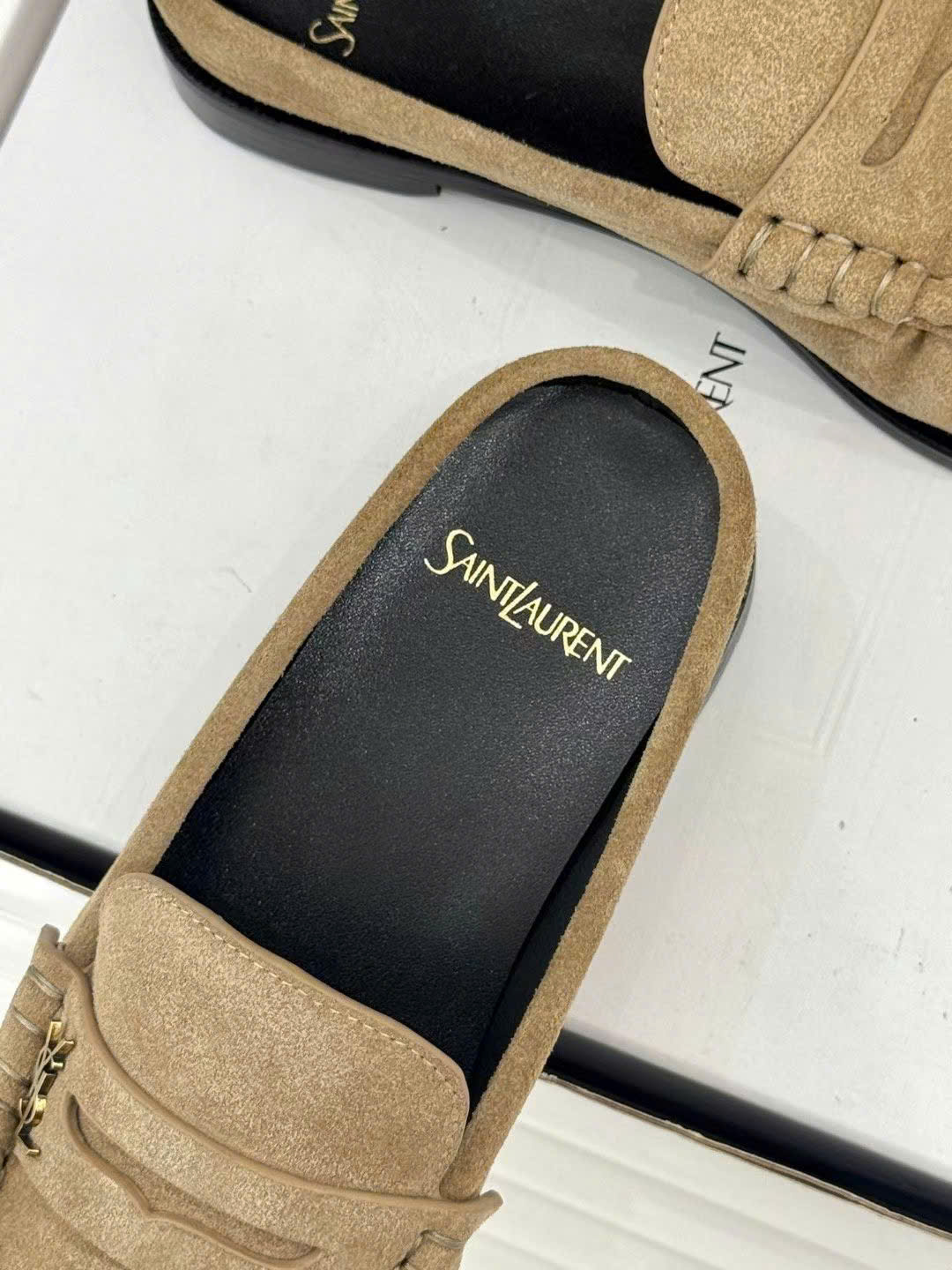 Saint Laurent Le Loafer Unisex Leather Mules - Image 6