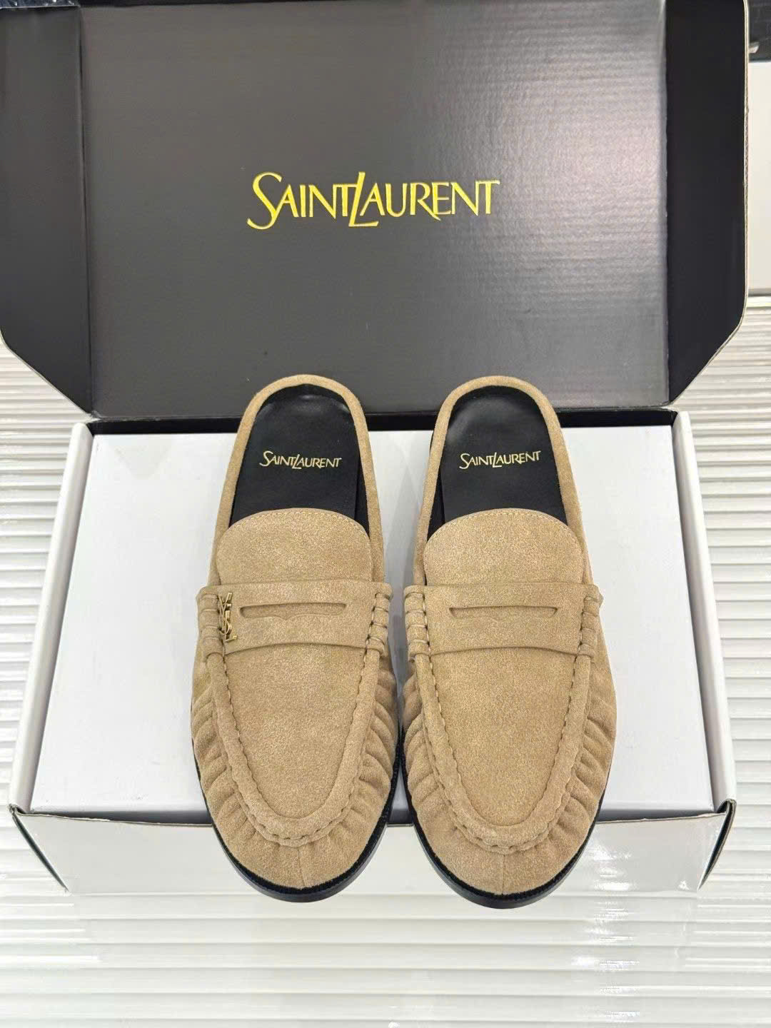 Saint Laurent Le Loafer Unisex Leather Mules