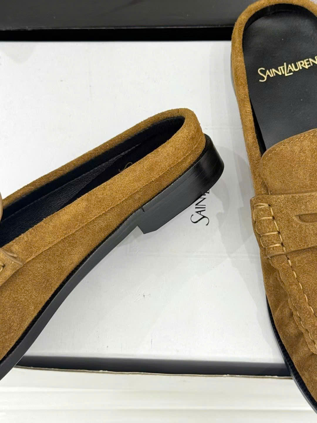 Saint Laurent Le Loafer Unisex Leather Mules - Image 4