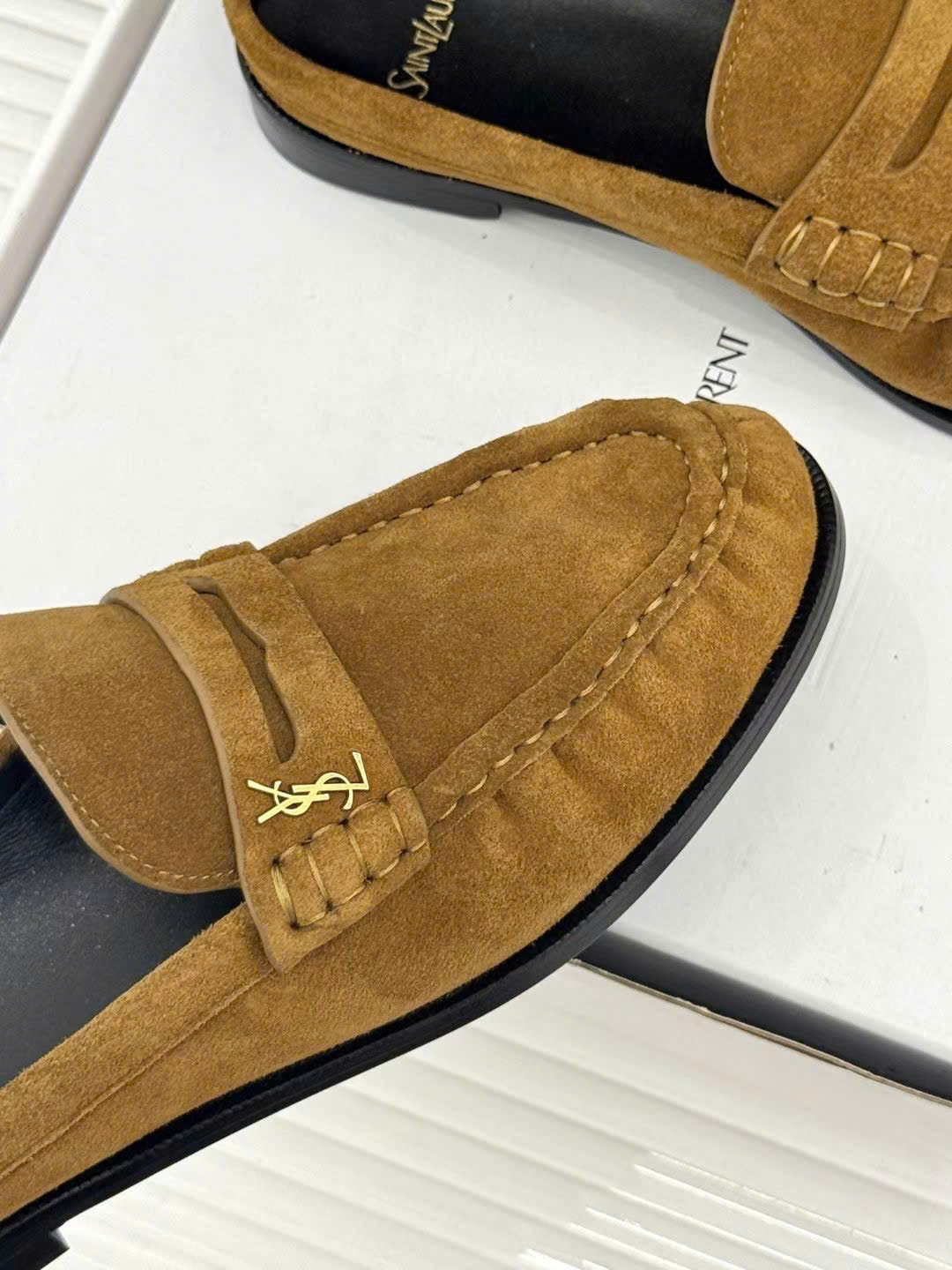 Saint Laurent Le Loafer Unisex Leather Mules - Image 5