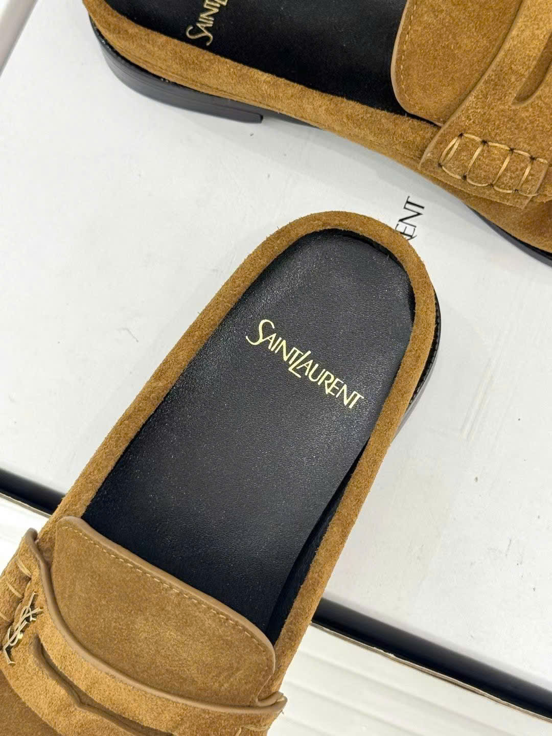 Saint Laurent Le Loafer Unisex Leather Mules - Image 6