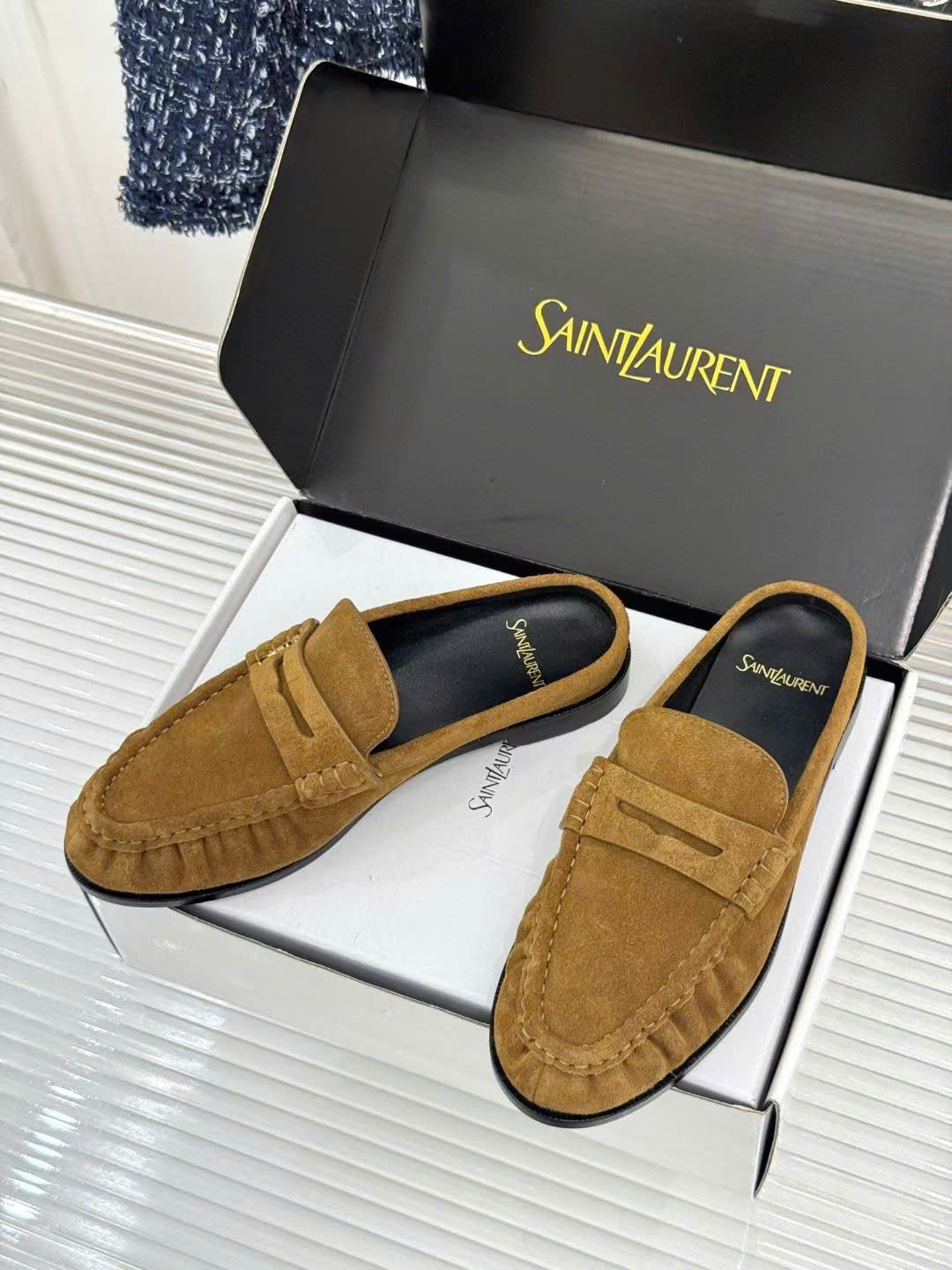 Saint Laurent Le Loafer Unisex Leather Mules - Image 9