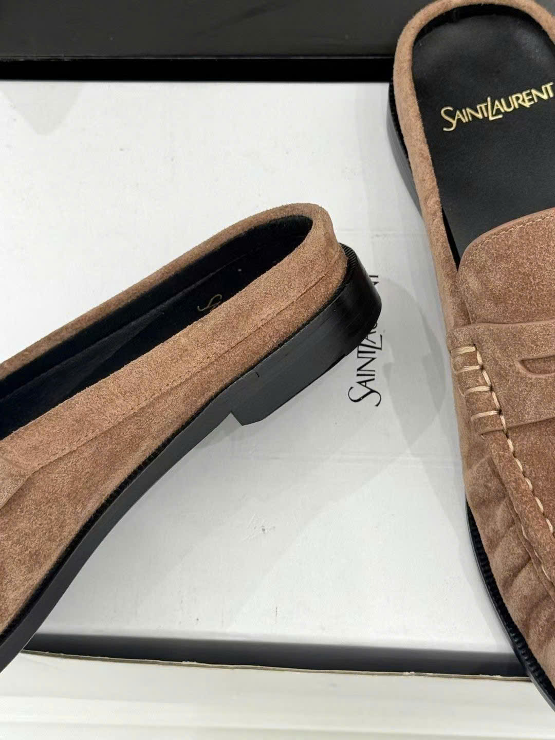 Saint Laurent Le Loafer Unisex Leather Mules - Image 4
