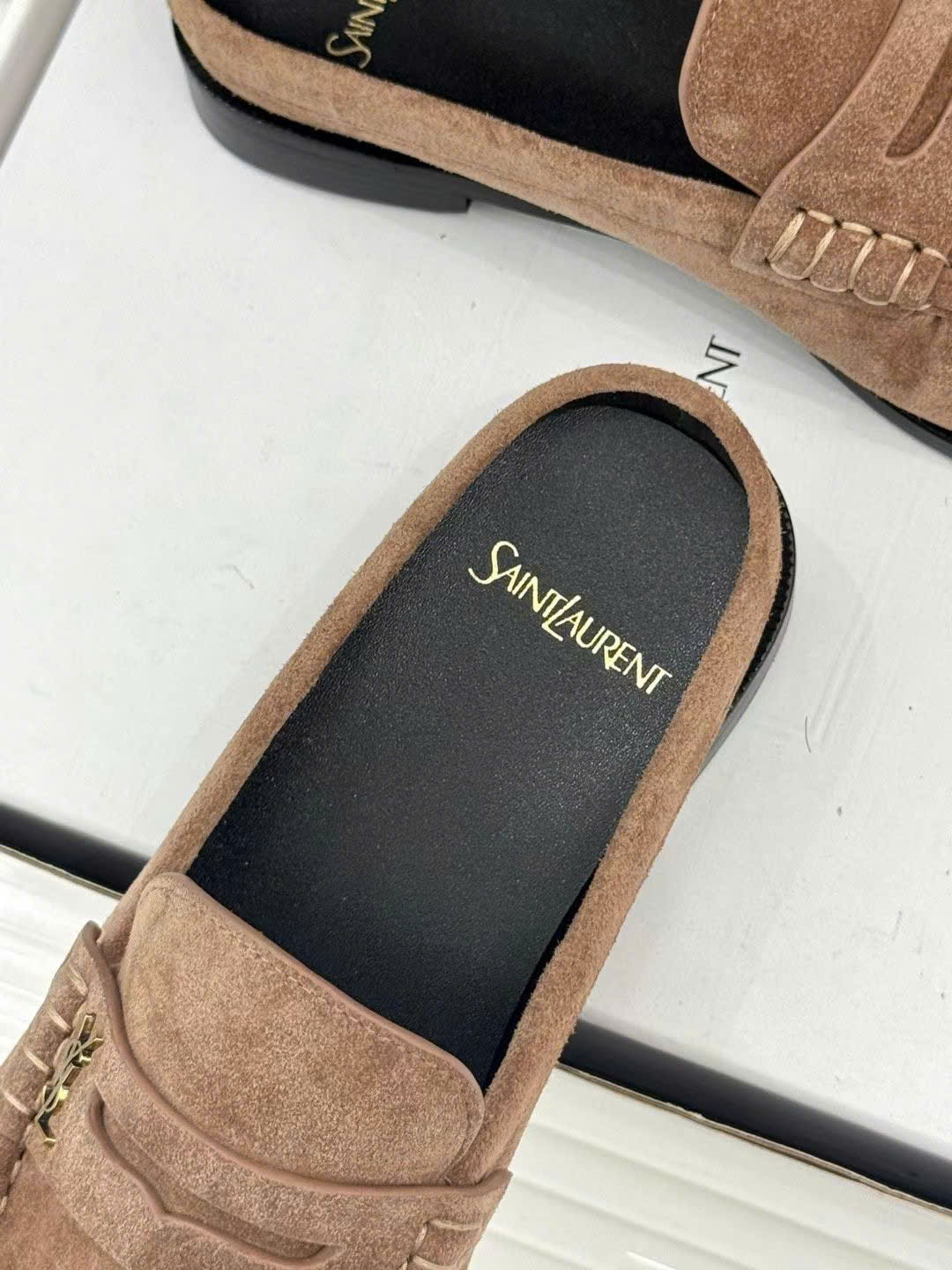 Saint Laurent Le Loafer Unisex Leather Mules - Image 6