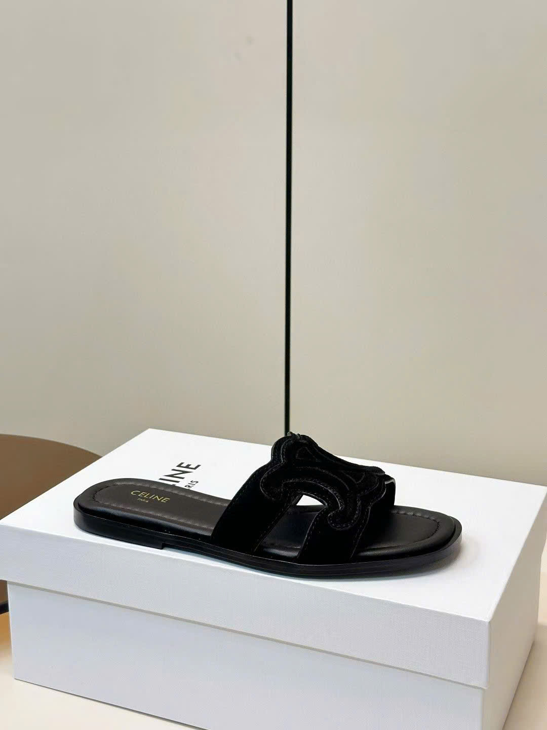 Celine Marina Triomphe Mule in Suede Calfskin - Image 9