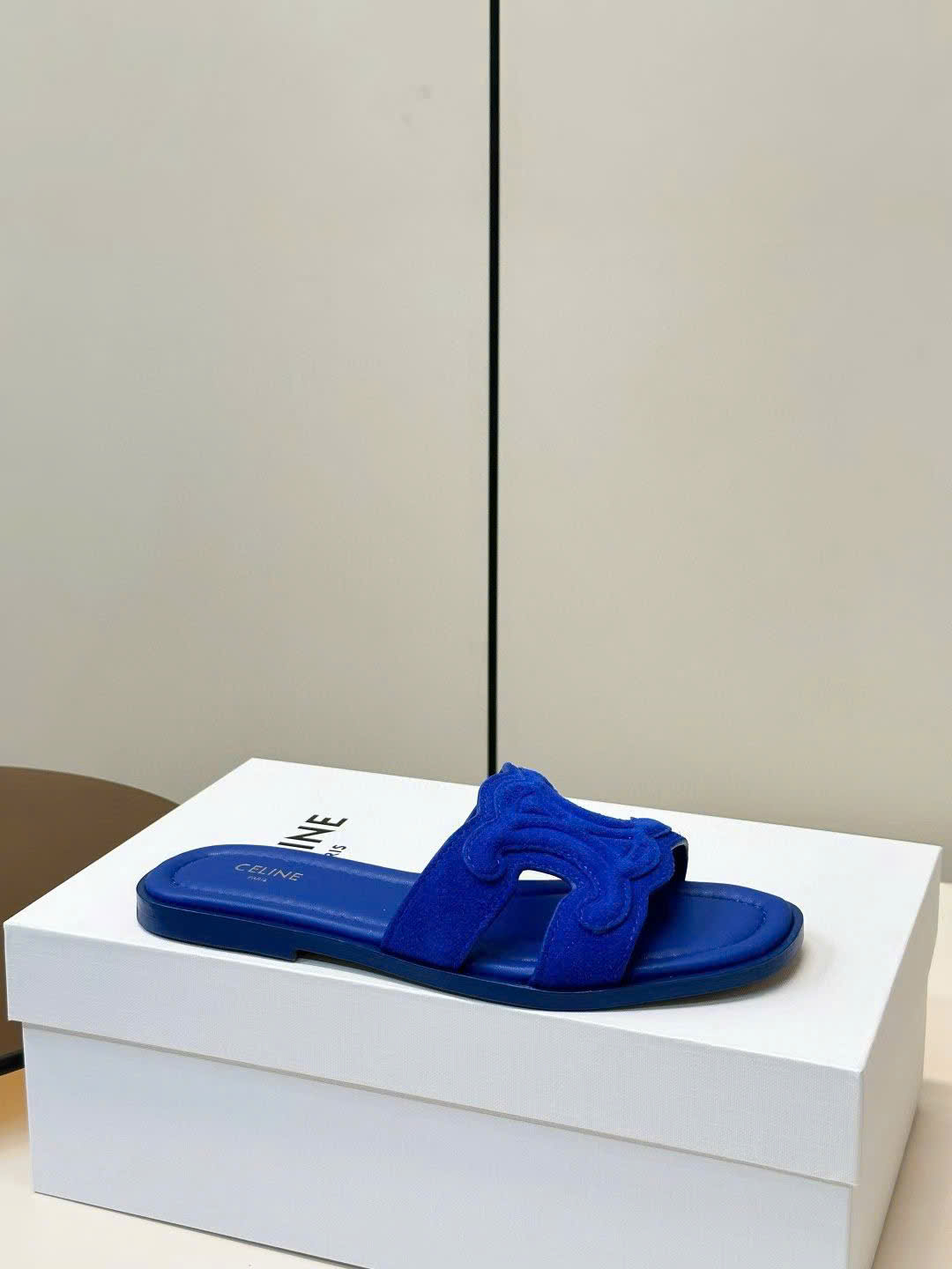 Celine Marina Triomphe Mule in Suede Calfskin - Image 8