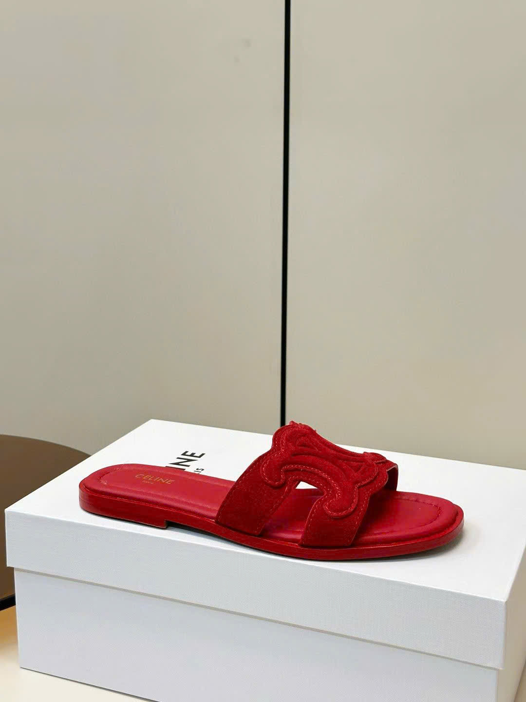 Celine Marina Triomphe Mule in Suede Calfskin - Image 9
